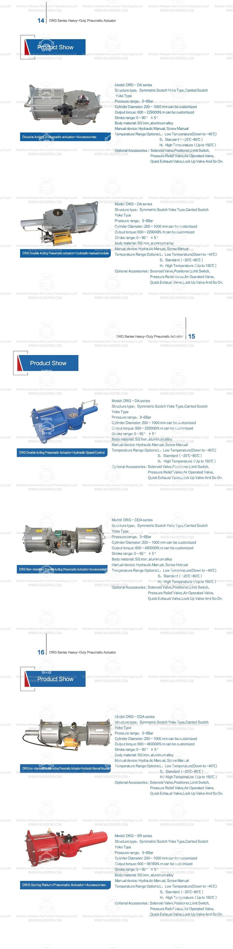 Cryogenic Scotch Yoke Pneumatic Actuator Can Be -60 Degrees Celsius