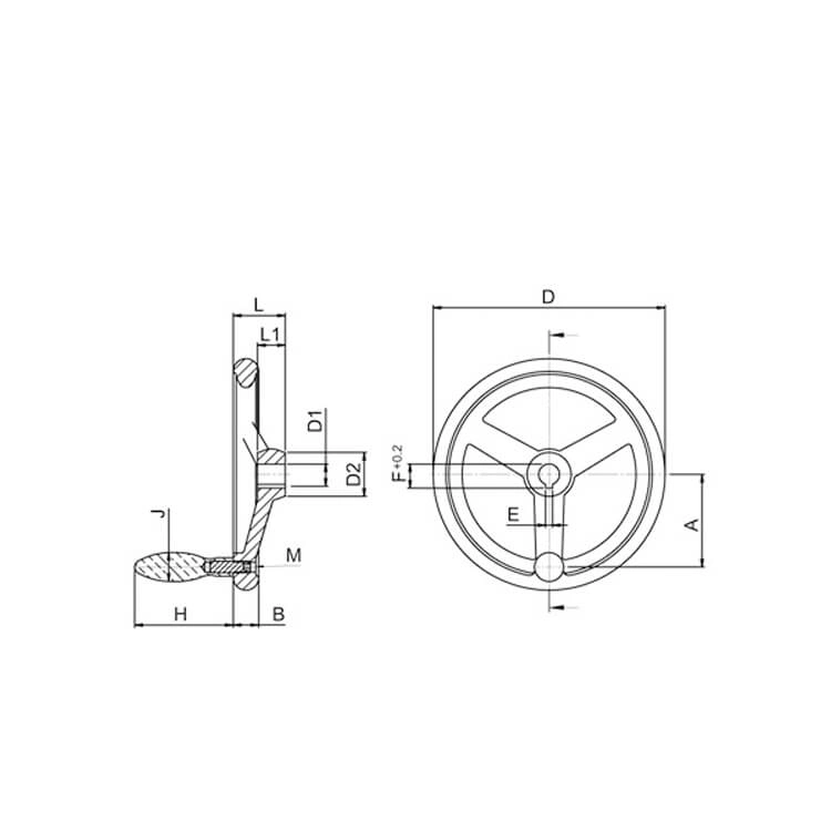 Densen Customized Ball Valves Manual Valves Handwheel Handwheel for Industry Valves, Lathe Handwheel, Metal Handwheel